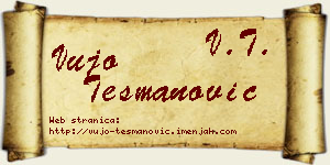 Vujo Tešmanović vizit kartica